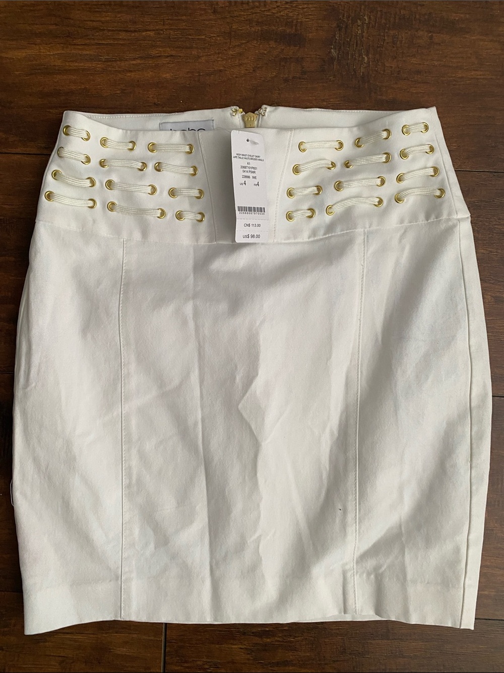 Bebe Eyelet Mini Skirt